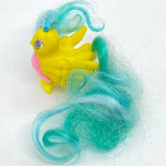 Snuggle Tails Fairy Tails Vintage Hasbro MLP G1 bird w  Fluffy Tails Fuzzy Tummies FairyTails Hasbro Vintage Bird MLP 1980s Toy
